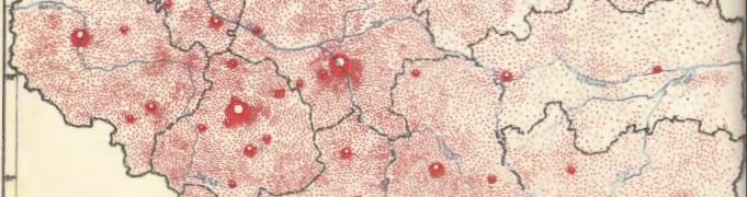 Population density dot map from the 1939 Concise Statistical Year-Book of Poland